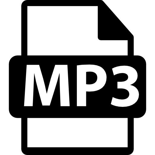 MP3 audio file format icon, an output format for converted dictations